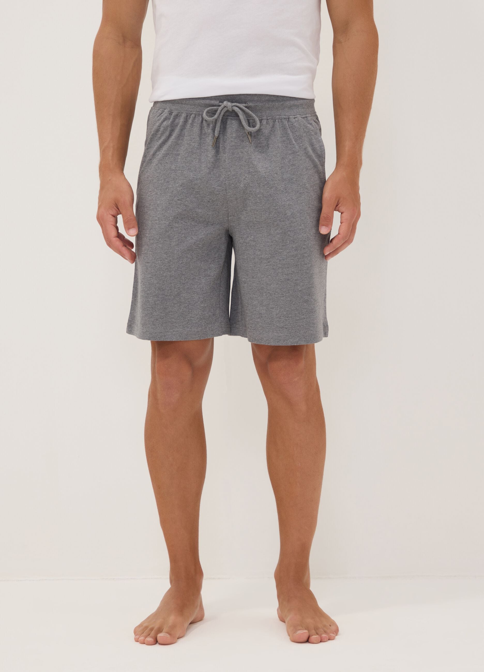 Grey organic cotton pyjama shorts