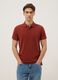 Red pure cotton short-sleeve regular fit polo shirt_0