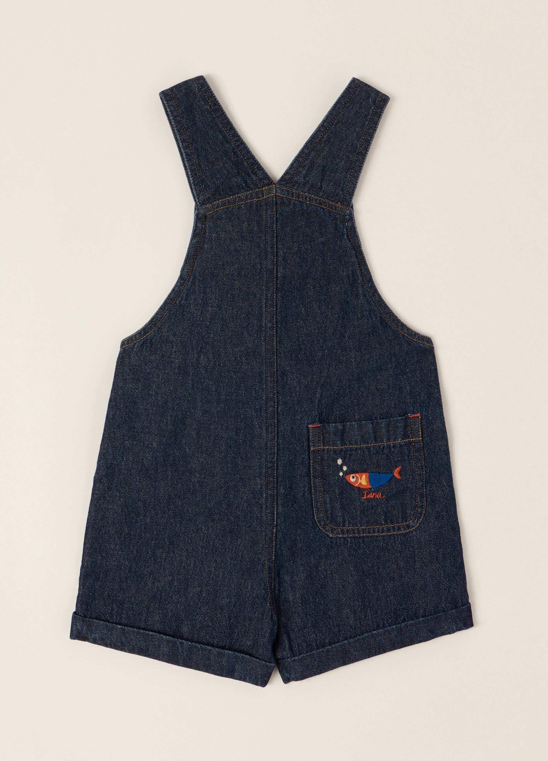 IANA Latzhose aus reinem Baumwoll-Chambray