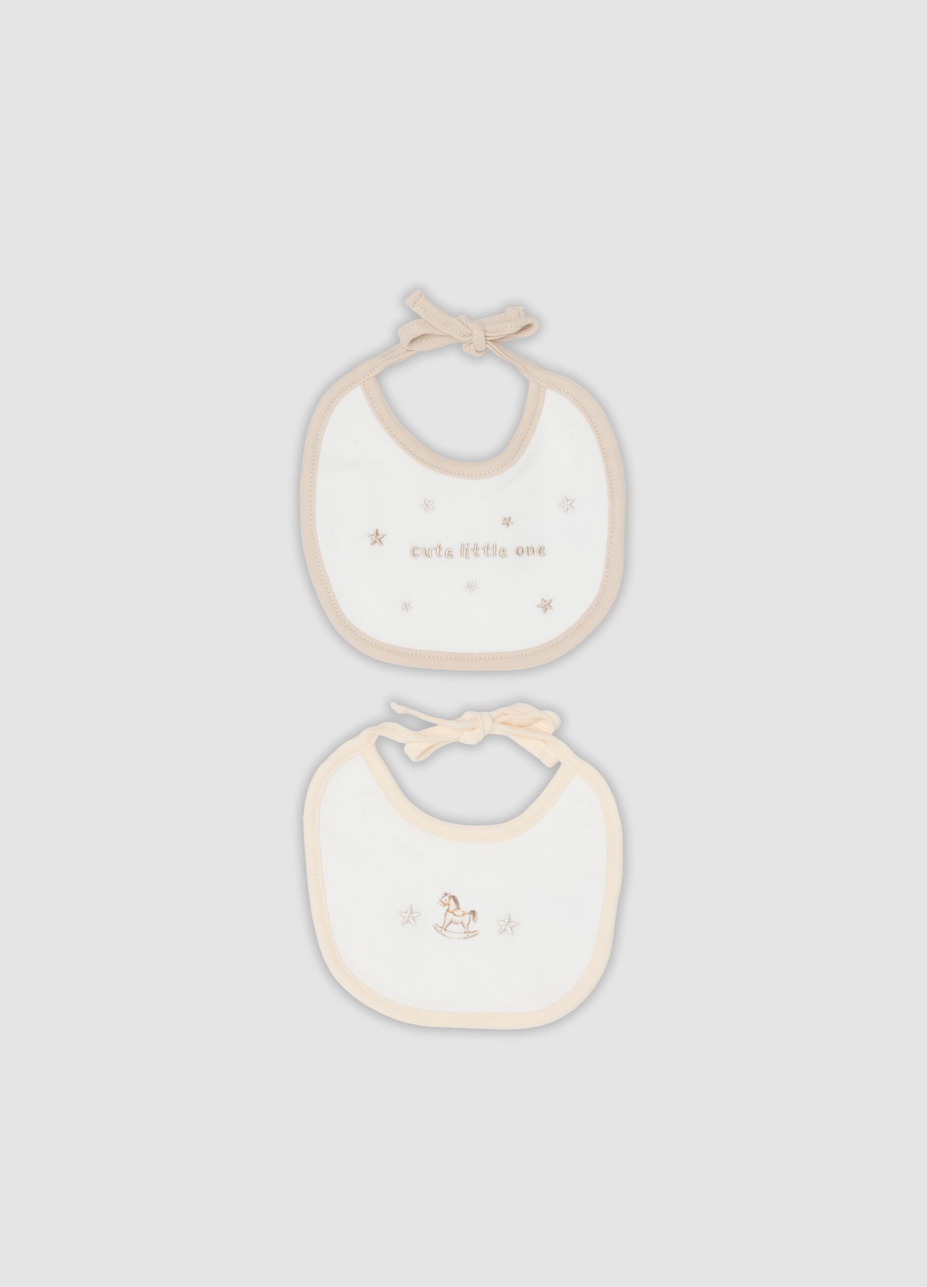 2er-Pack L&auml;tzchen in Grau und Rosa aus reiner Bio-Baumwolle mit Prints f&uuml;r Babys