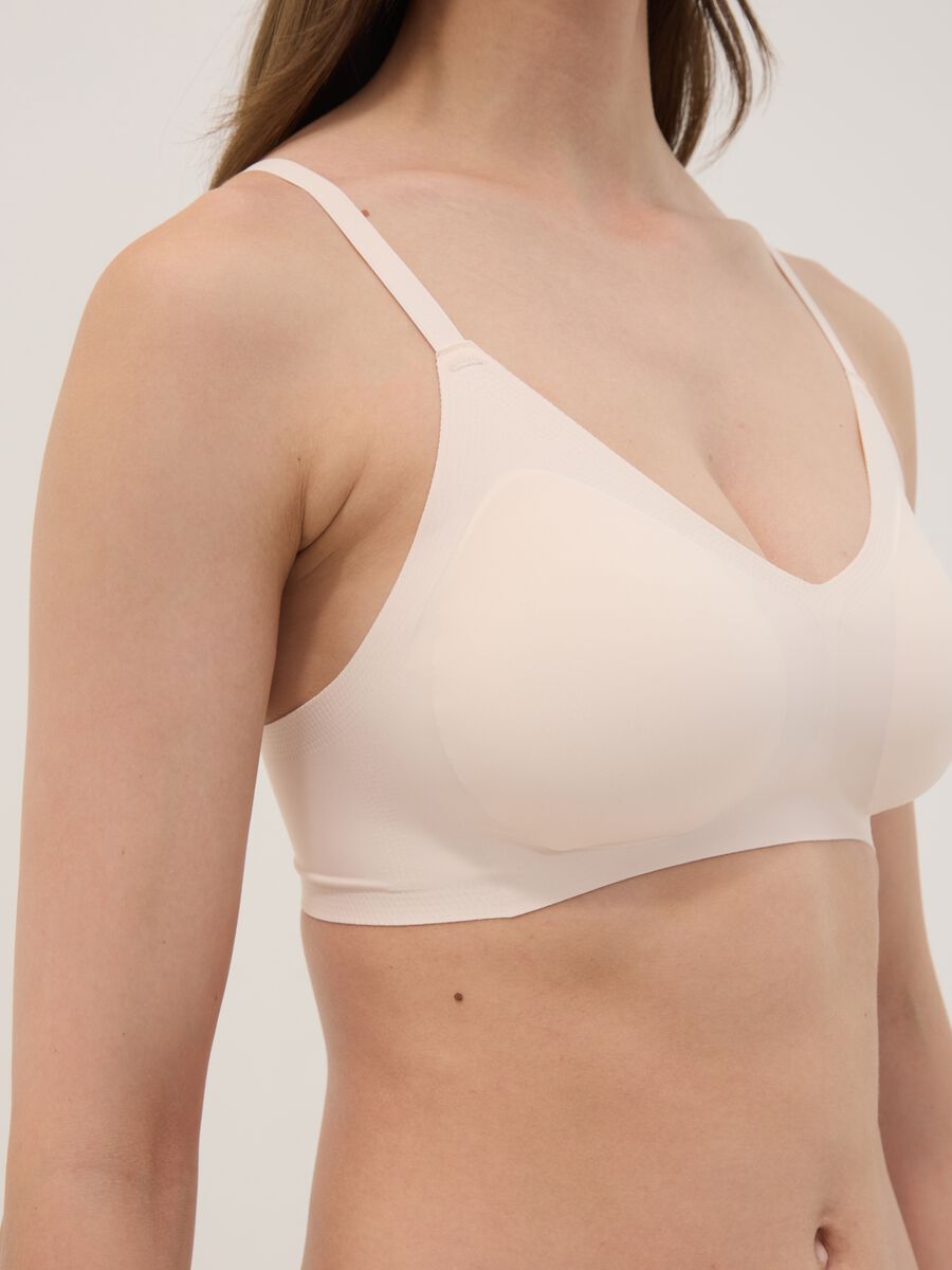 Pink stretch-fabric bra with removable padding_3