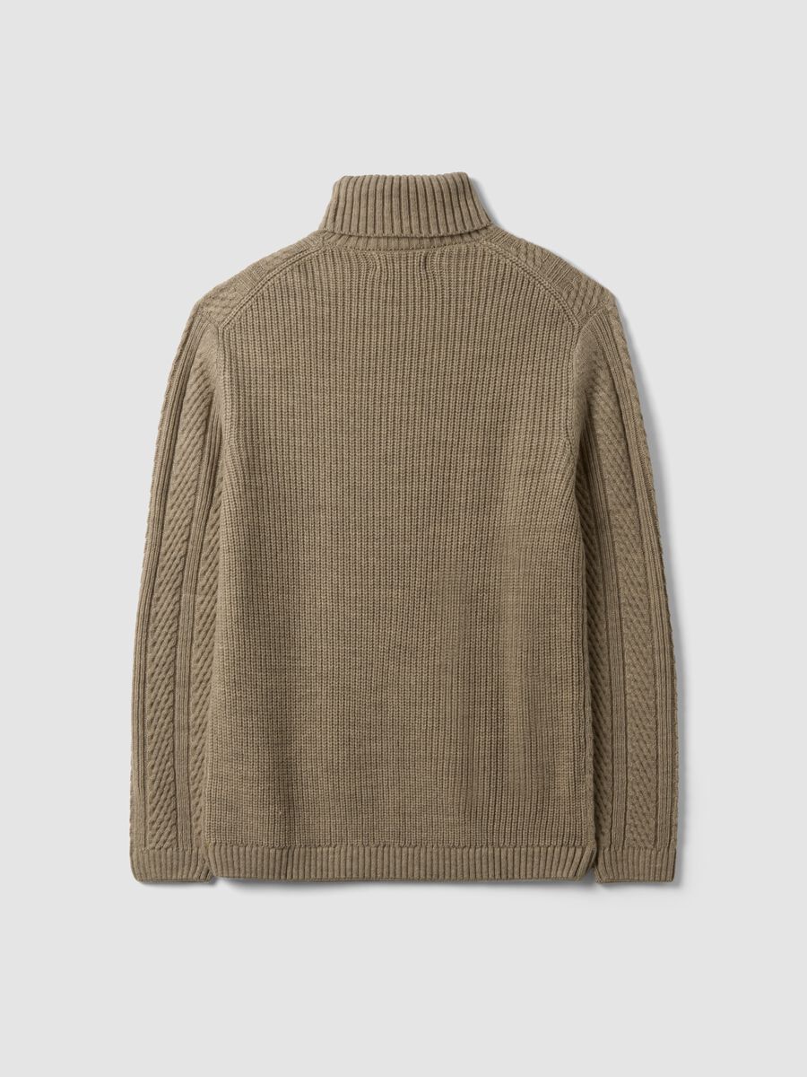 Beige wool-blend regular-fit roll-neck jumper_2