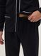 Regular fit black pure cotton pyjamas with contrasting details_3
