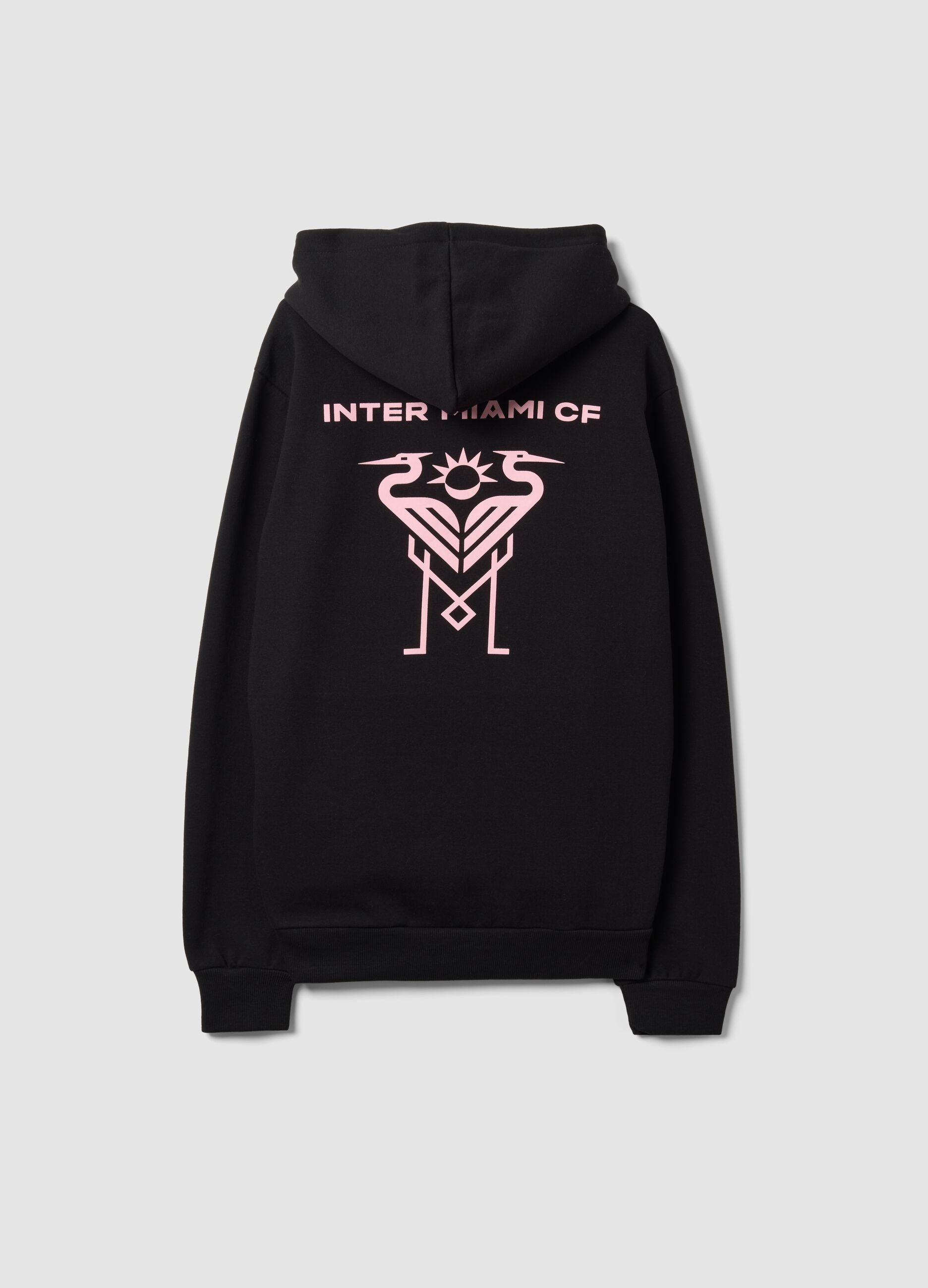 Schwarzer Hoodie aus Baumwollmischung mit Inter Miami CF-Print