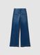 Blue wide-leg stretch cotton jeans_6