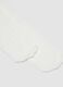 Collant bianco in tessuto elasticizzato con motivo lavorato_1