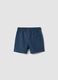 Blue pure cotton regular fit shorts for babies_1