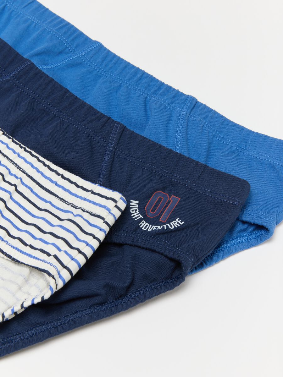 Boys' multicoloured multipack briefs in pure cotton regular fit_2