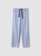 Multicolour check pure cotton pyjama trousers regular fit_4