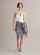Sarong azul em algod&atilde;o puro com estampado floral_0