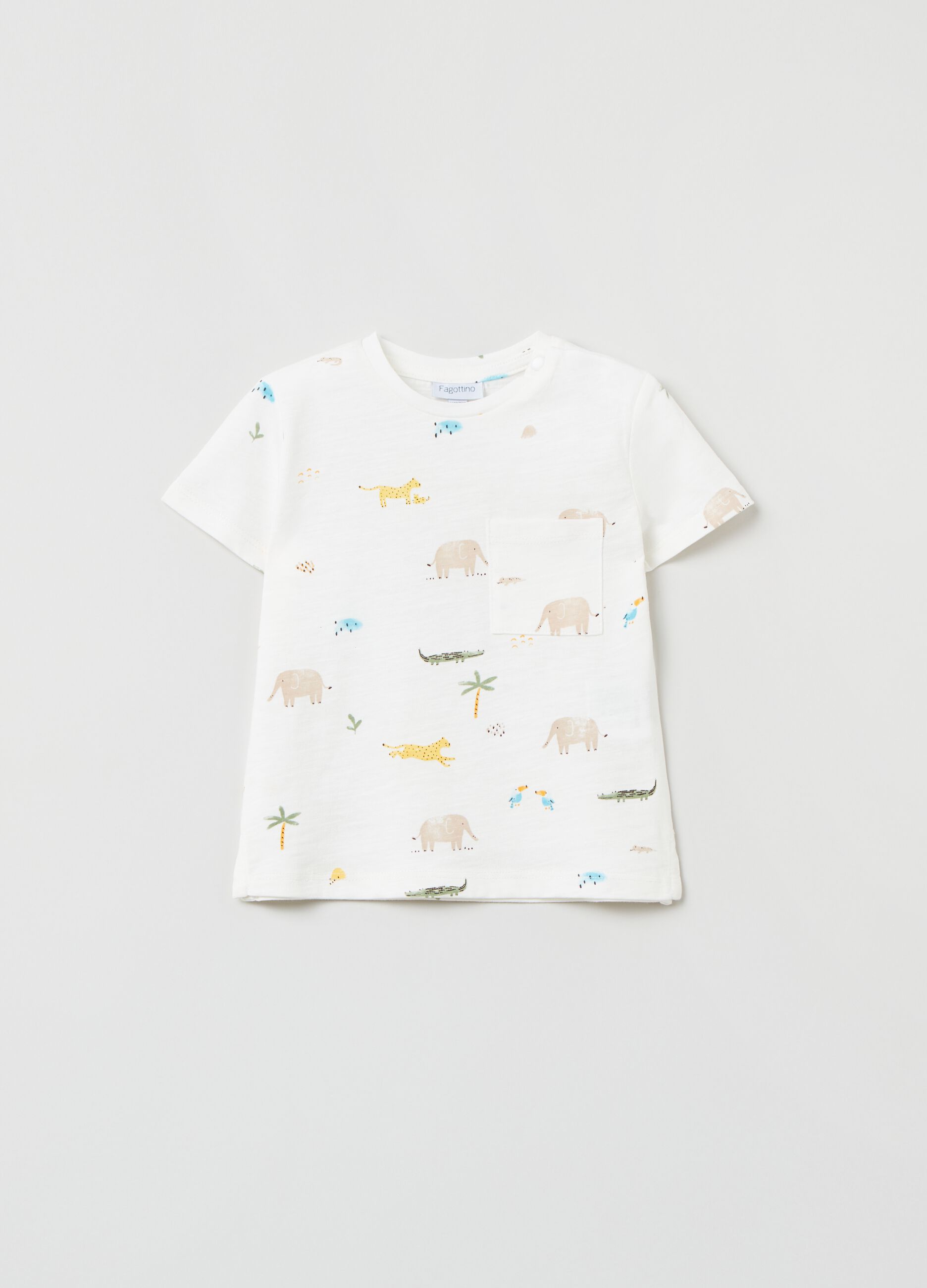 T-shirt with savannah animals print