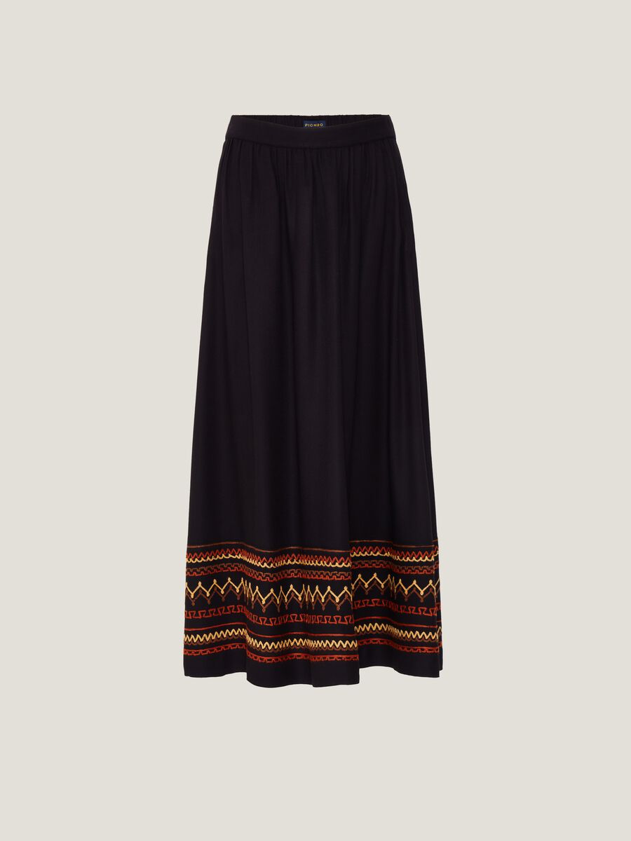 Midi skirt with heritage embroidery_0