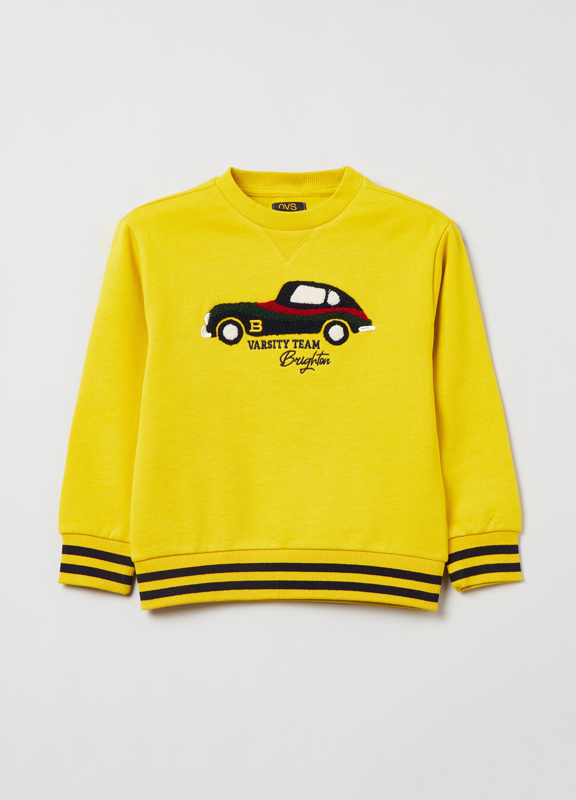 Sweatshirt with vintage car design Jaune citron OVS KIDS pour Garçon