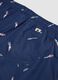Blaue Boxer-Badeshorts mit Allover-Print_1