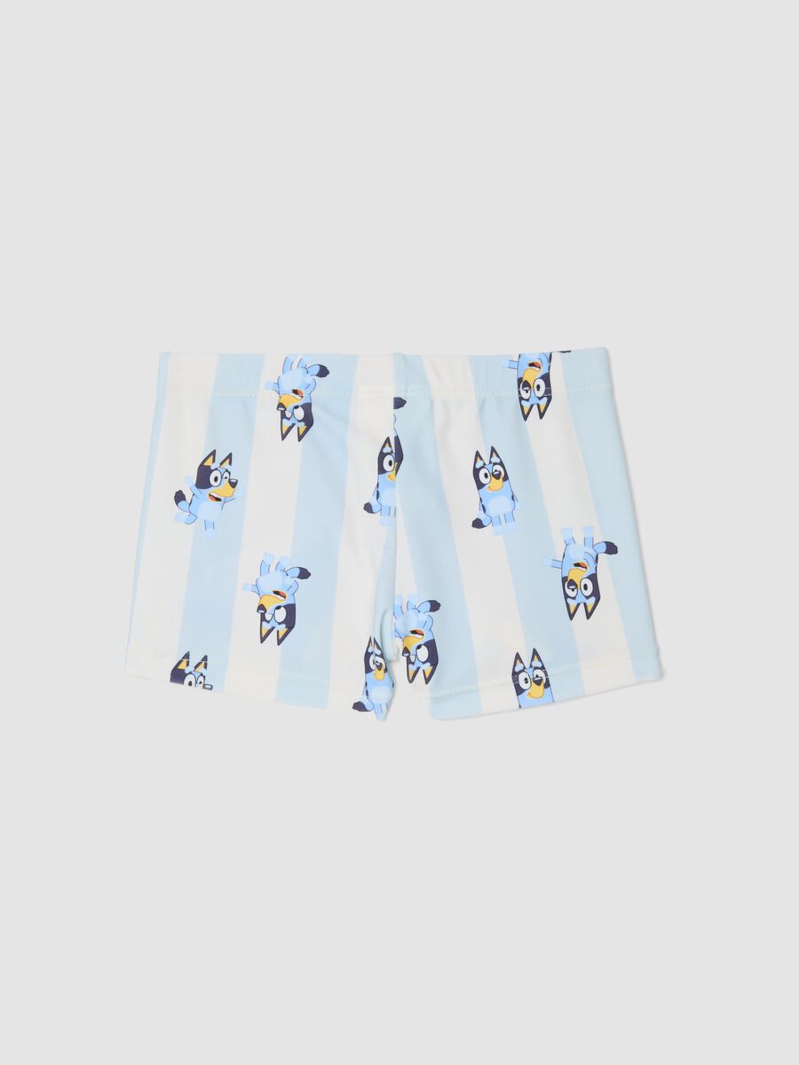 Blue printed swim trunks for boys_1