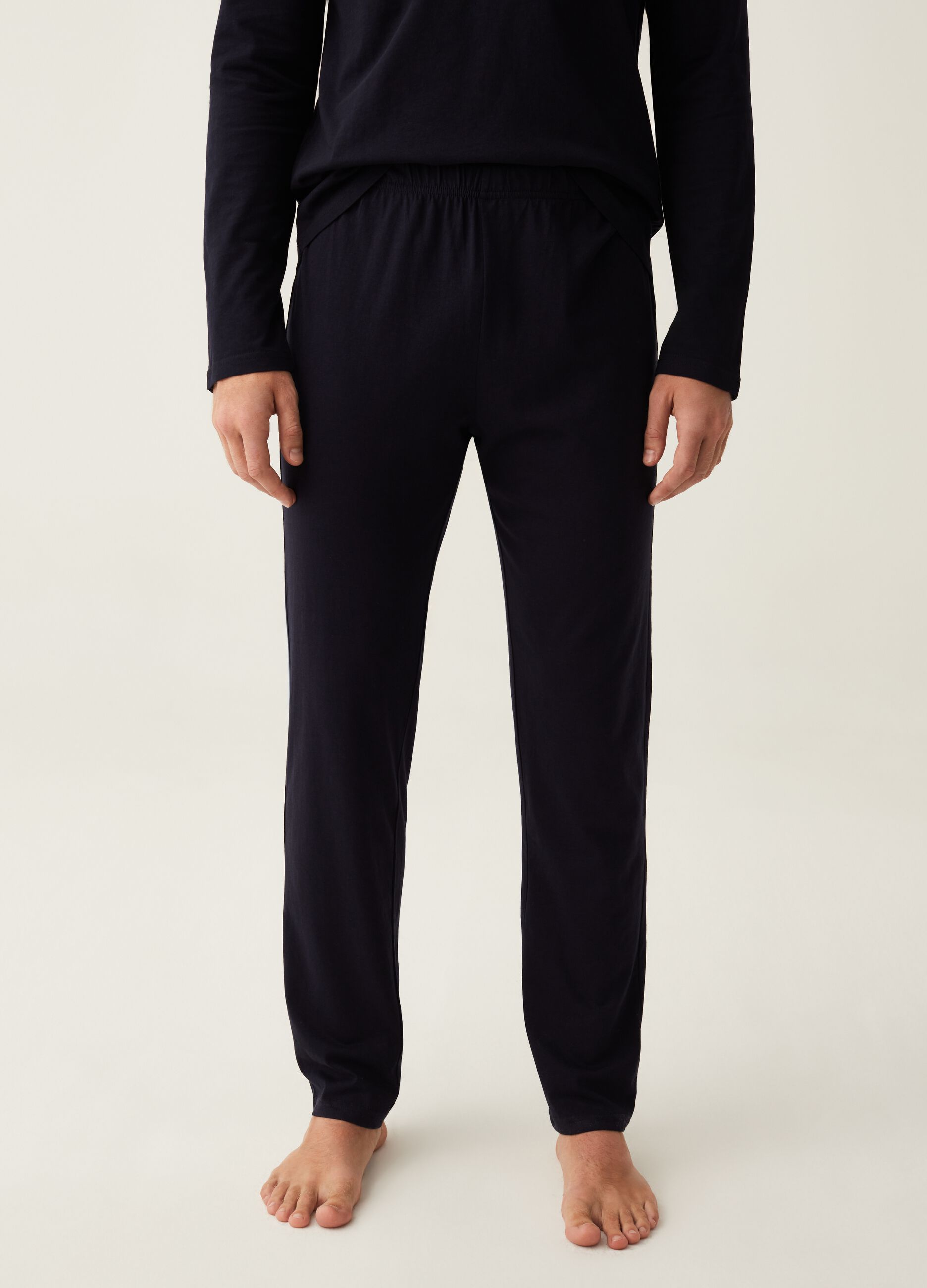 Full-length pyjamas with V-neck top_2