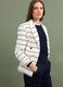 Weisser, gestreifter Regular-Fit Zweireiher-Blazer mit klassischem Revers_0