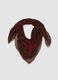 Foulard marrone in misto lana con stampa paisley_0
