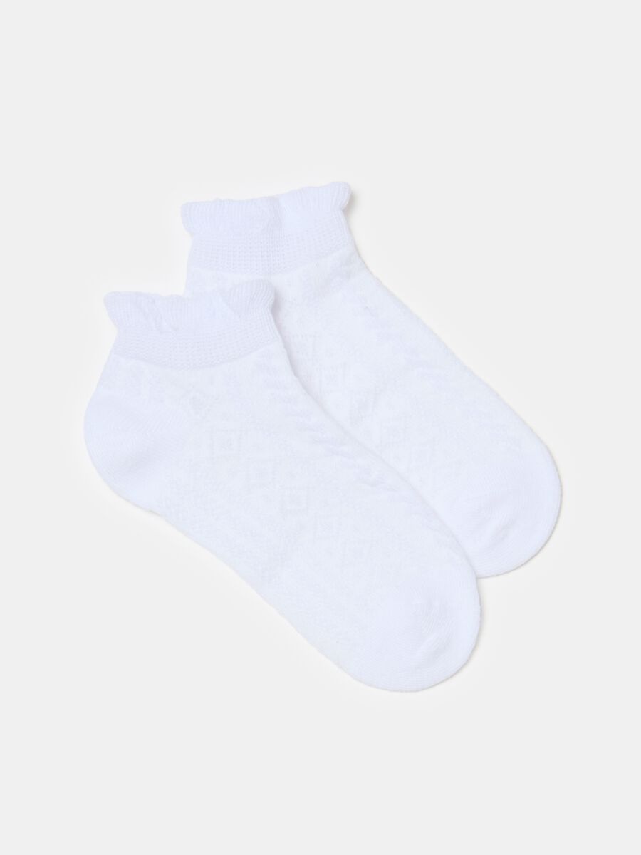 Short socks with raised weave_0