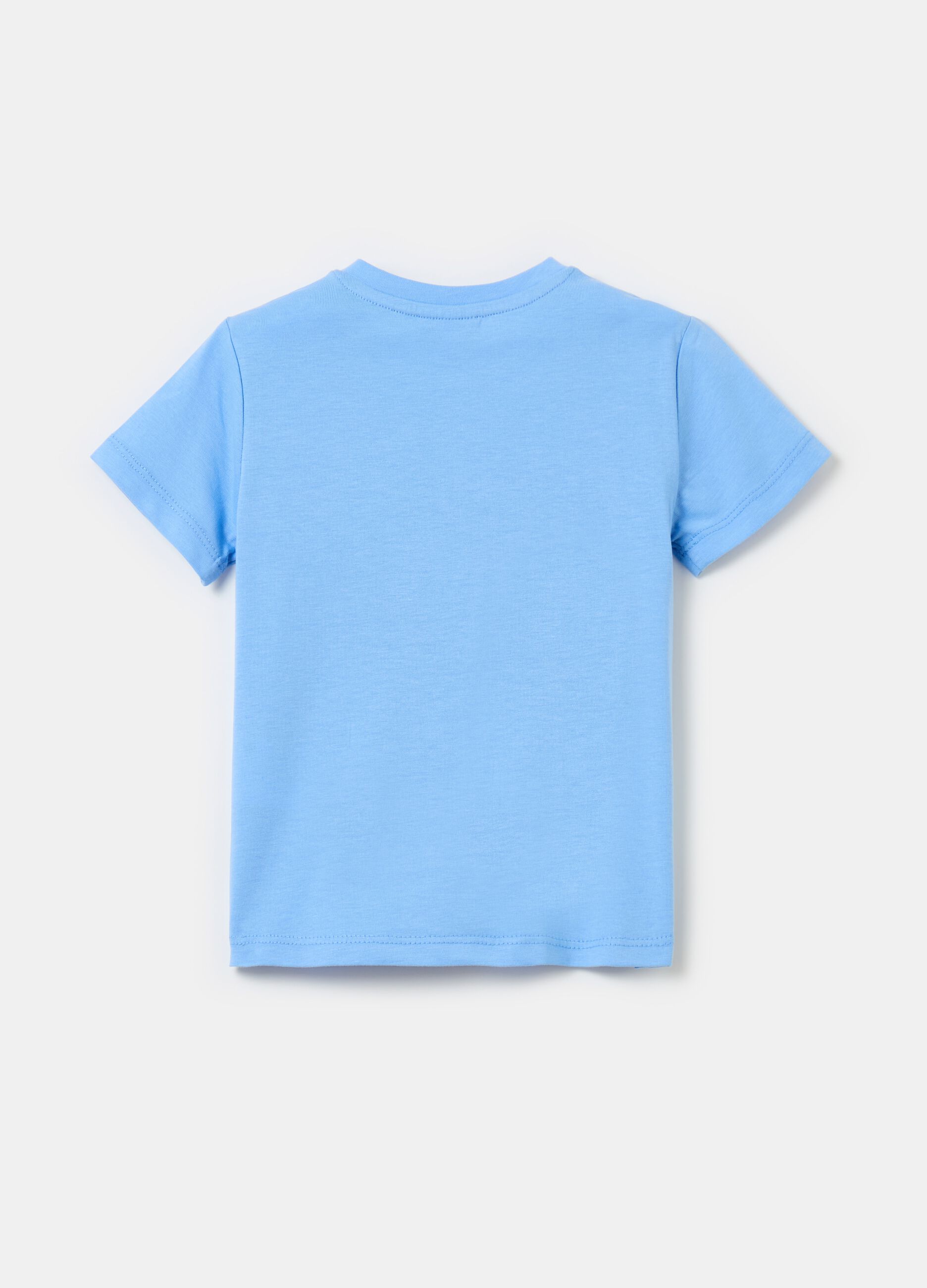 Camiseta de algodón con estampado y parche