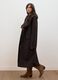 Cappotto marrone lungo in misto lana e viscosa con colletto a contrasto_1