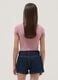 Pink short-sleeve stretch-cotton T-shirt_2