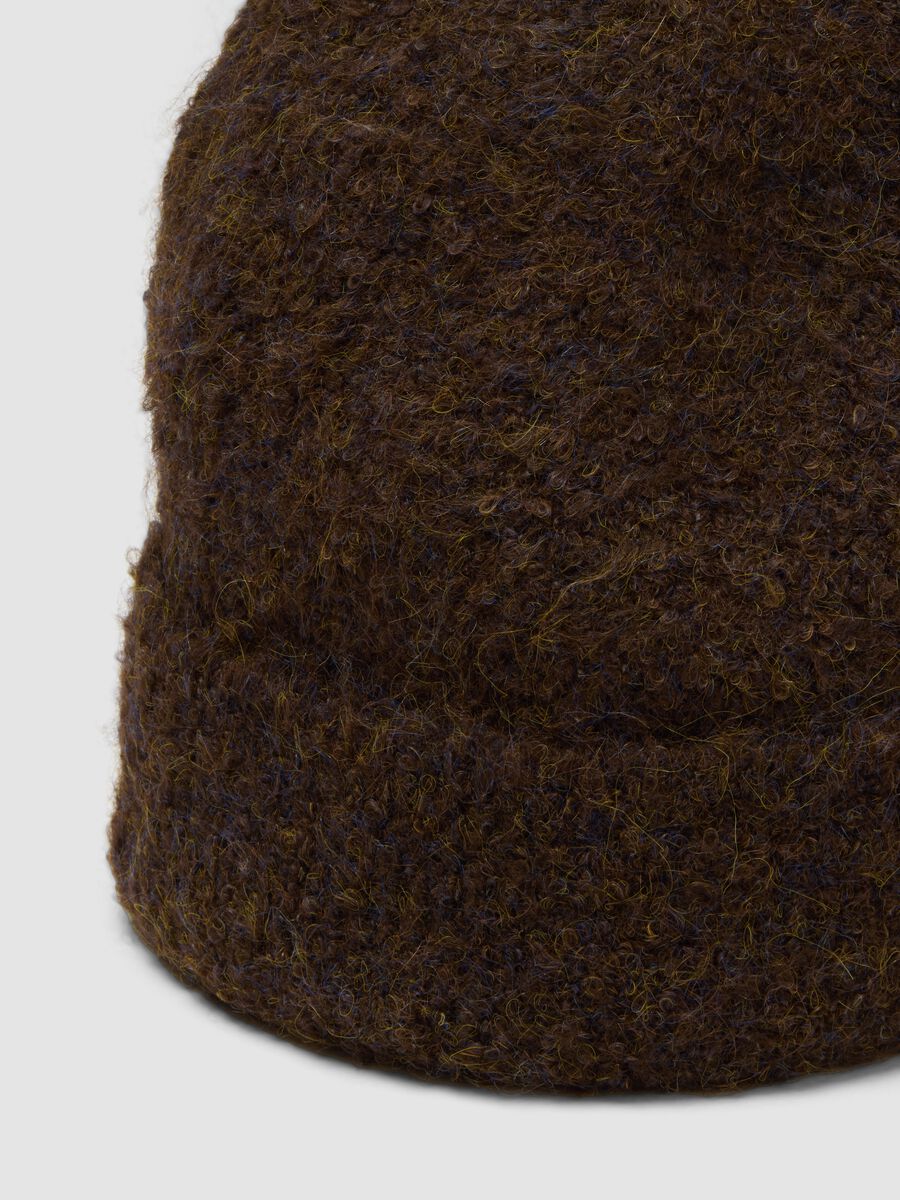 Cappello blu e marrone in lana elasticizzata_1