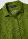 Green crochet polo shirt with classic collar, regular fit_5