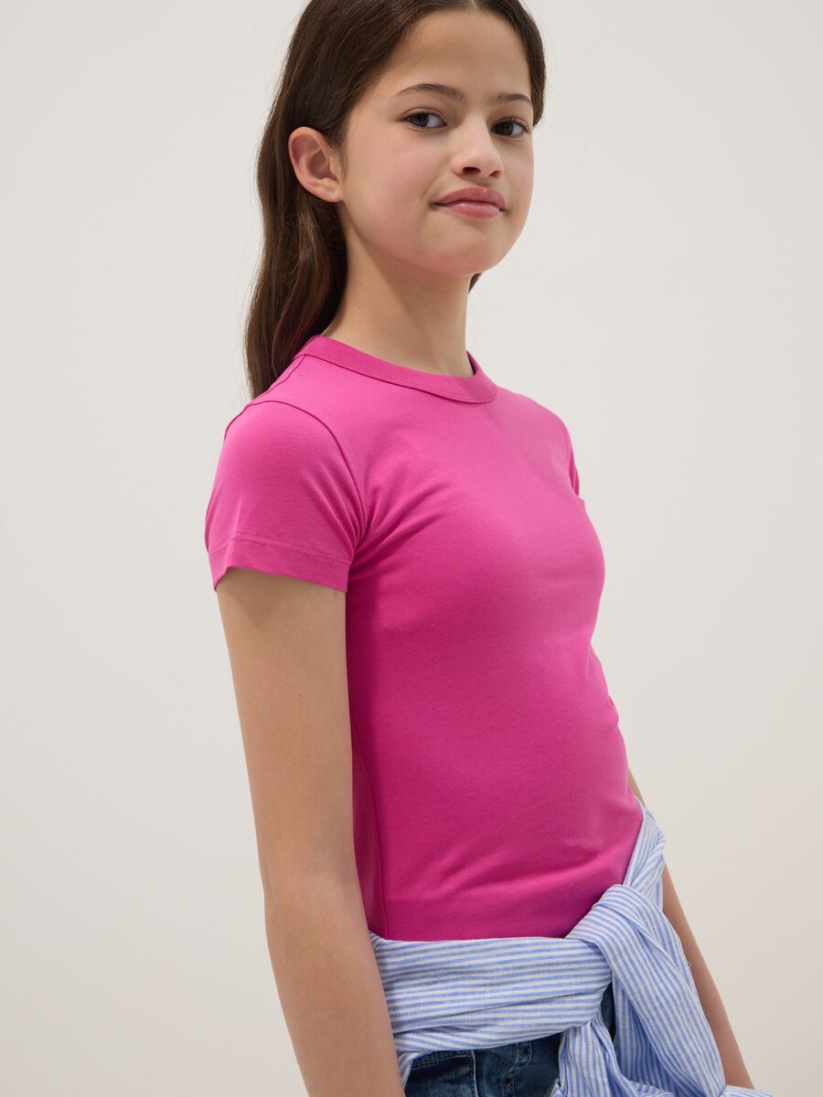 M&auml;dchen T-Shirt aus Stretch-Baumwolle in Rosa, Regular Fit_2
