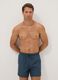 Blaue Badeshorts mit elastischem Bund und Kordelzug_0