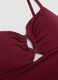 Roter, elastischer Badeanzug (One-Piece) mit Tr&auml;gern_5