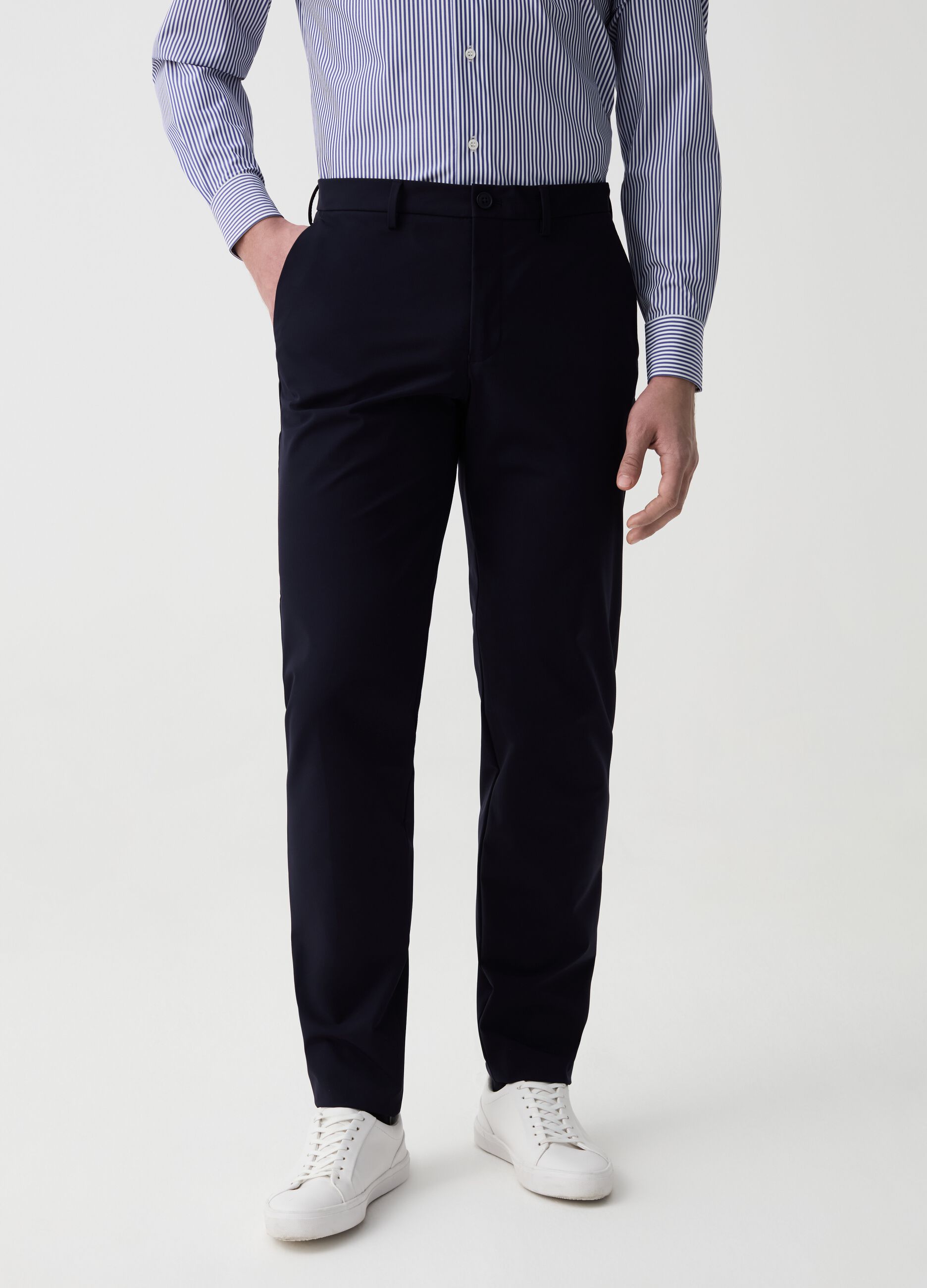 OVS Tech slim-fit stretch trousers