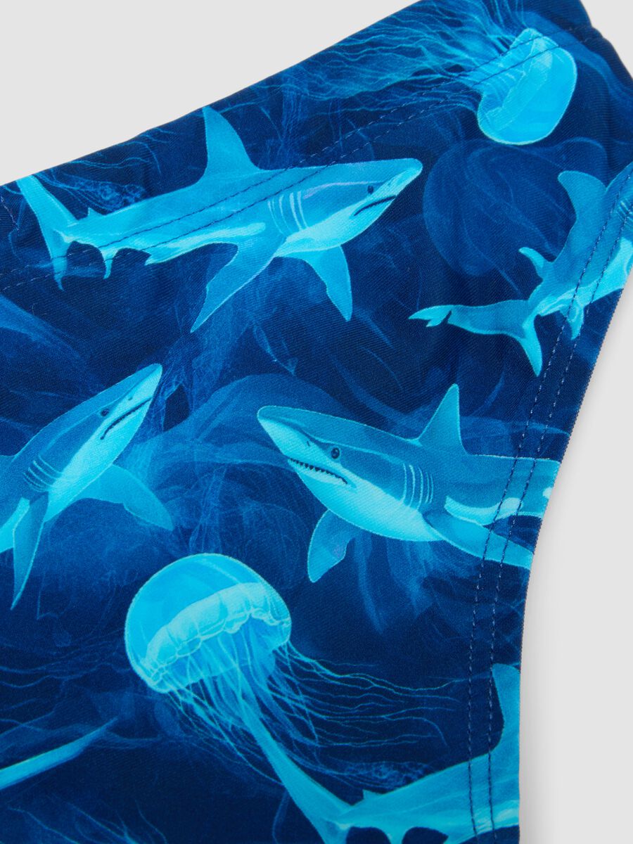 Blaue Bade-Slips aus Stretchmaterial_3