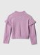 Pointelle pullover with mock neck with frills_1