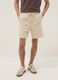 Beige pure cotton Bermuda shorts_1
