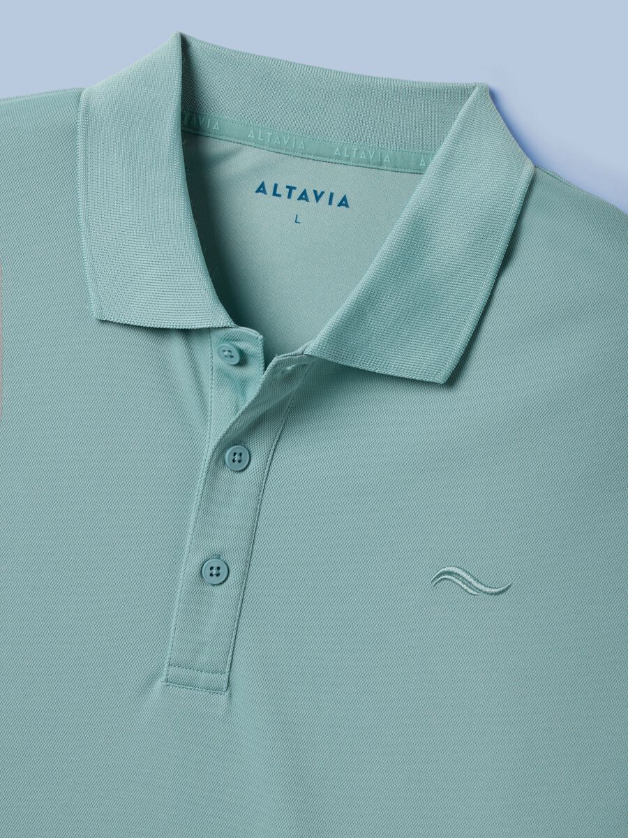 Green ALTAVIA SAILING polo with classic breathable collar_5