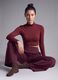 Purple wide-leg trousers in stretch fabric_0