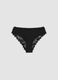 Black stretch microfibre briefs with lace_0
