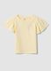 Girls&rsquo; yellow pure cotton regular-fit T-shirt with star_0