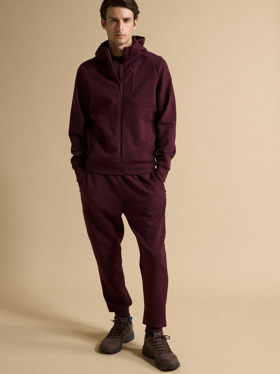 Full-zip rossa traspirante in tessuto elasticizzato 2 Way Stretch_1