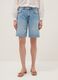 Pure cotton denim blue wide leg shorts_1