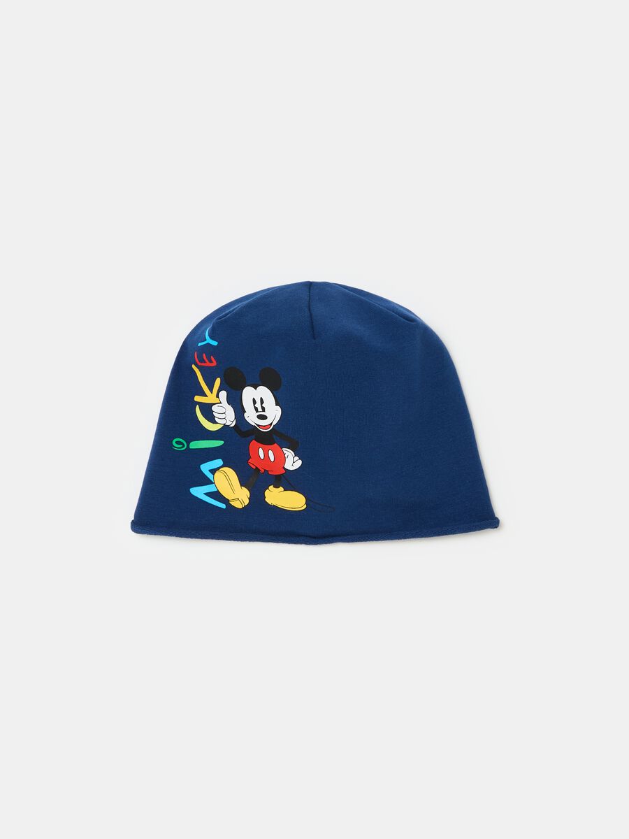 Organic cotton hat with Mickey Mouse print_2