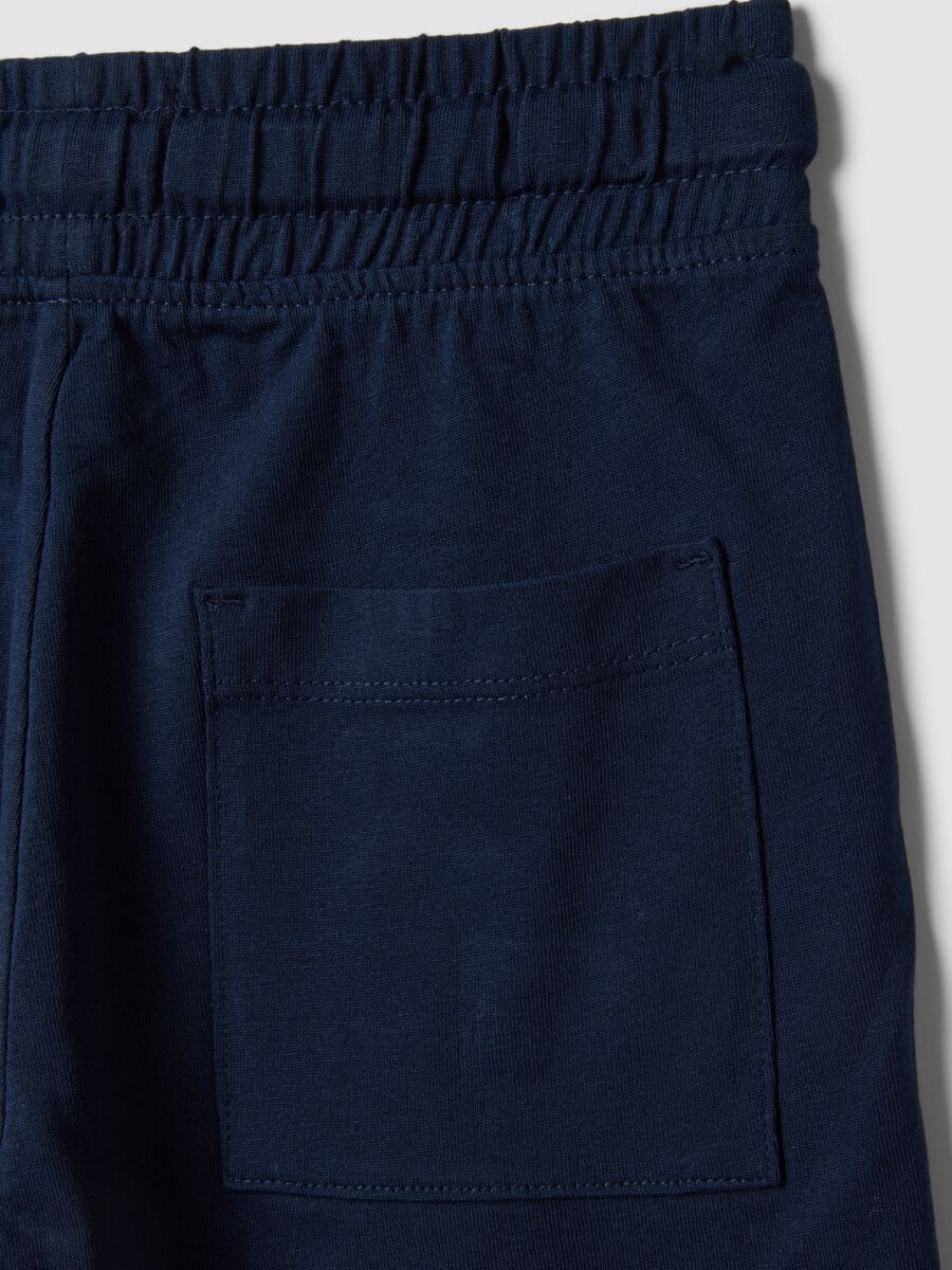 Boys' blue 100% cotton shorts, regular fit_3