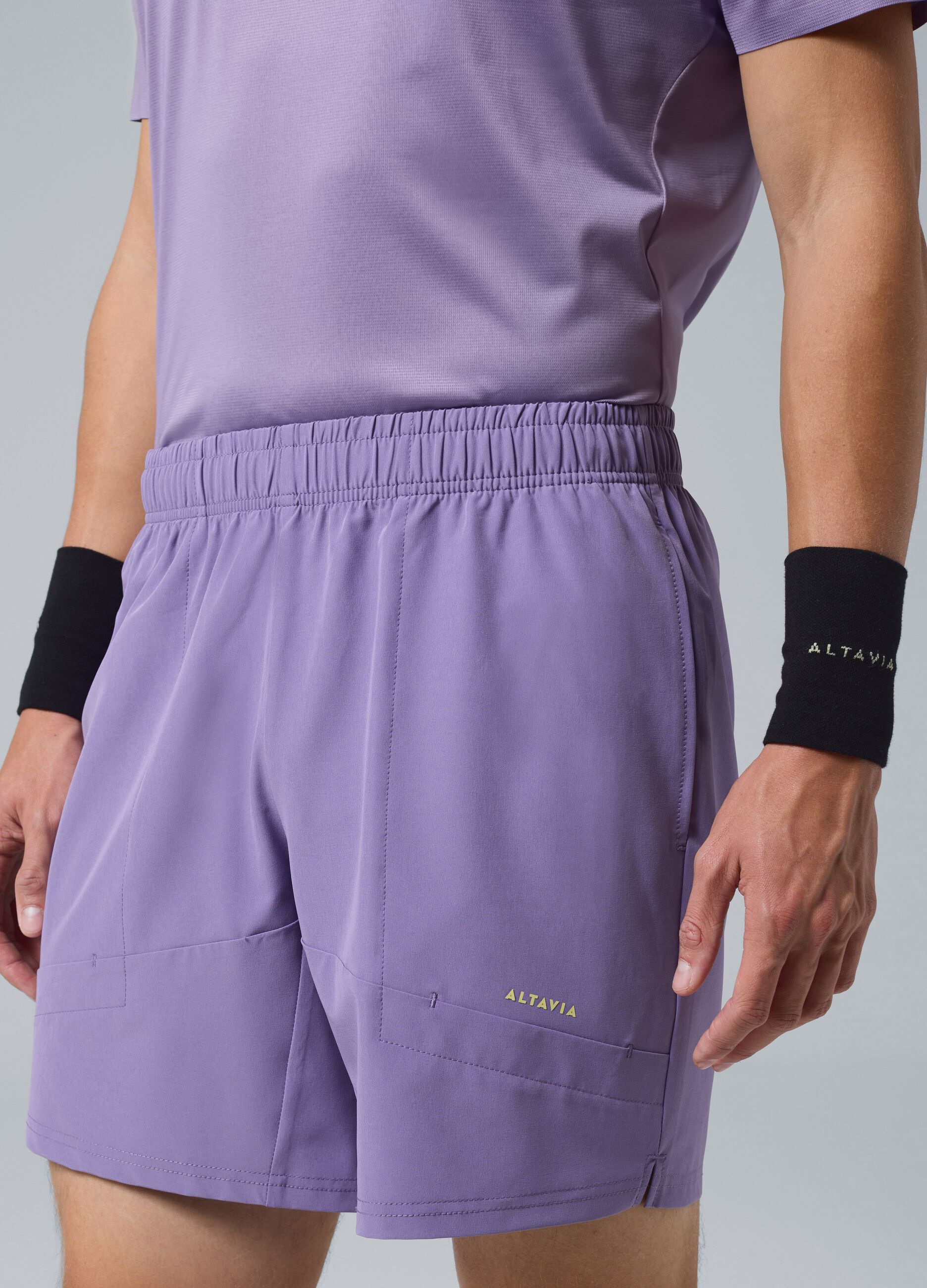 Purple ALTAVIA COURT sports shorts in stretch fabric