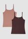 Bipack canotte multicolor in cotone organico elasticizzato girocollo_0