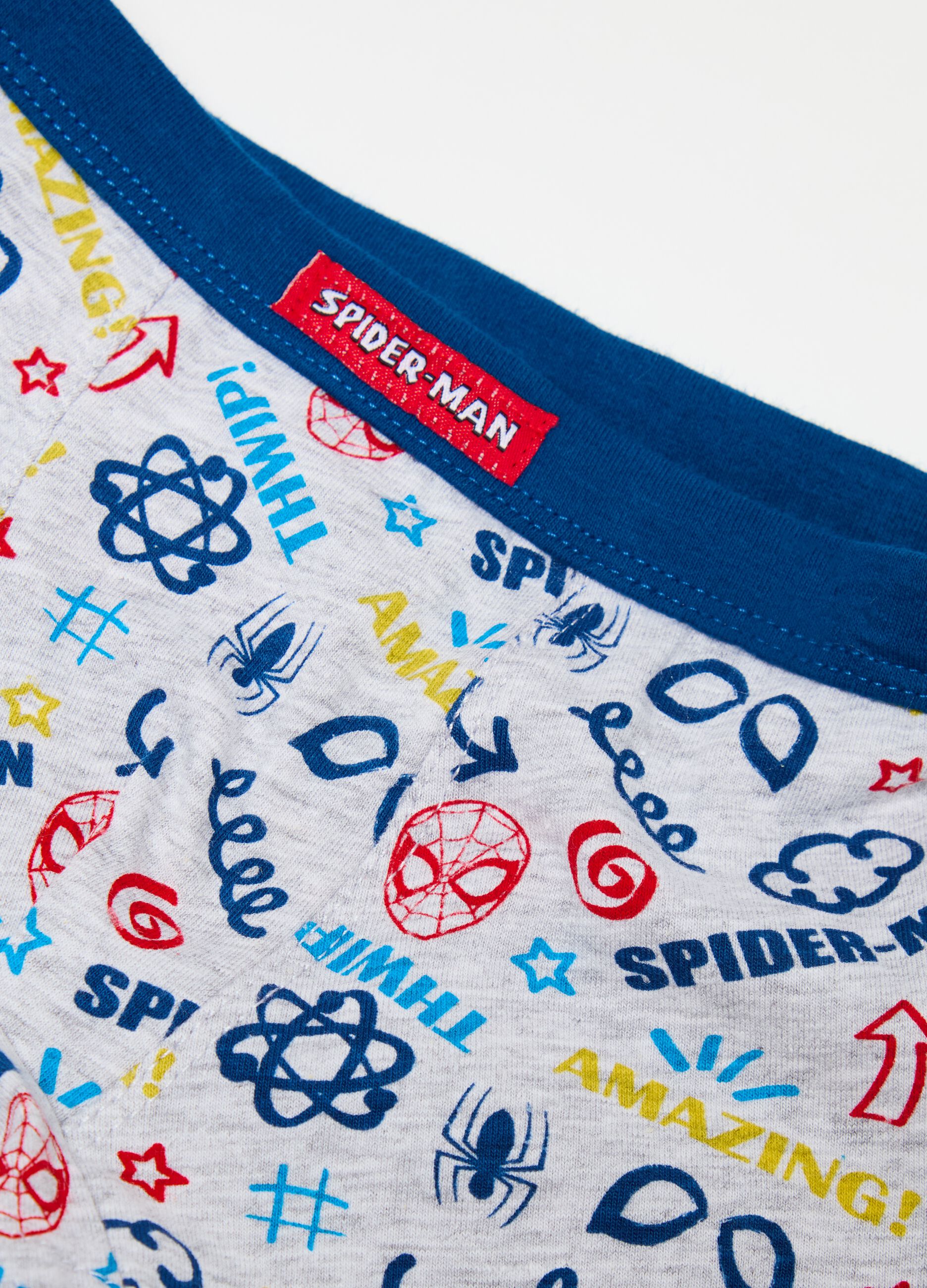 Three-pair pack boxer shorts with Spider-Man print