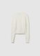 Girls' white sweater fitted with perforated heart_4