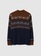 Mehrfarbiger Regular Fit Pullover mit Jacquardmuster_4
