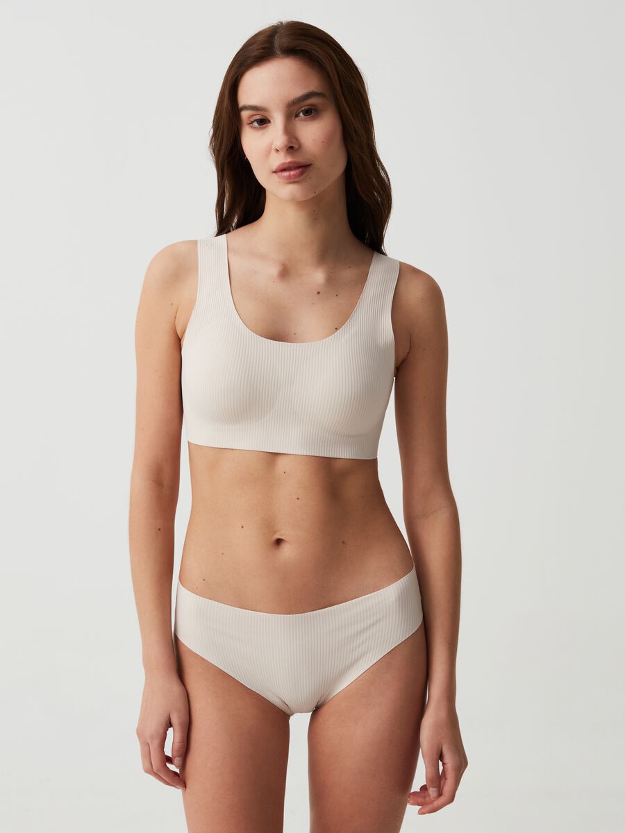 The One seamless Bralette in ribbed microfibre_1