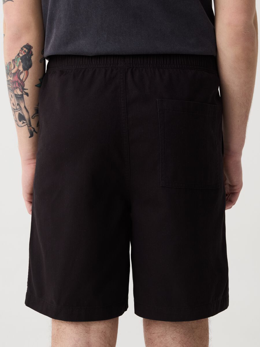 Bermuda joggers in cotton with drawstring_2